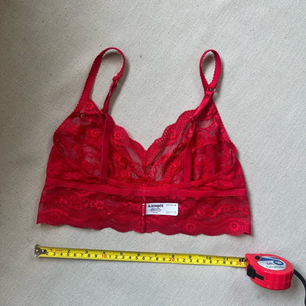 Red Lace Bralette - Picture 2 of 2